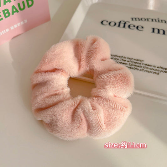 Accessoire de queue de cheval en peluche mignon pour l'automne/hiver