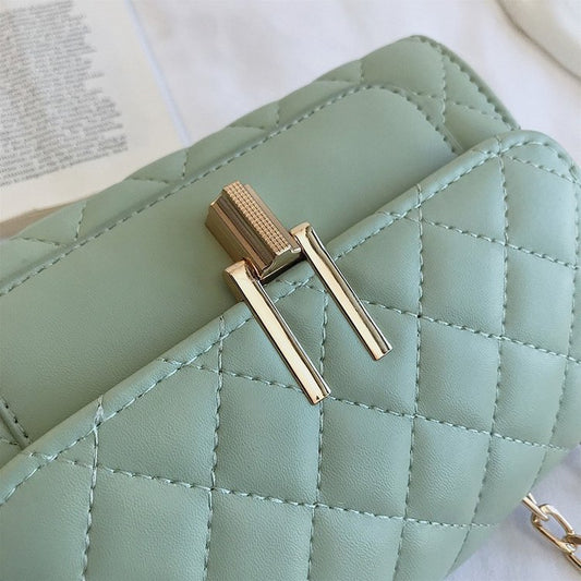 Chic Korean-Inspired Rhombus Chain Bag