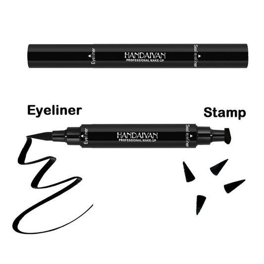 Double-headed Waterproof Triangular Stamp Eyeliner Pen
