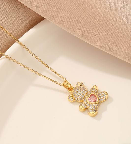Golden Bear Charm necklace