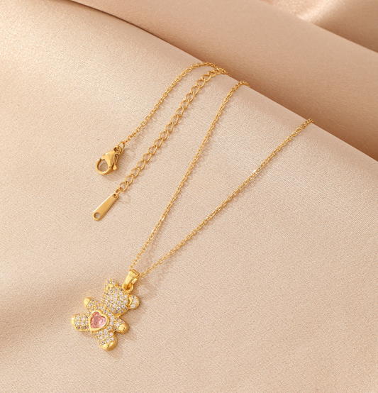 Golden Bear Charm necklace